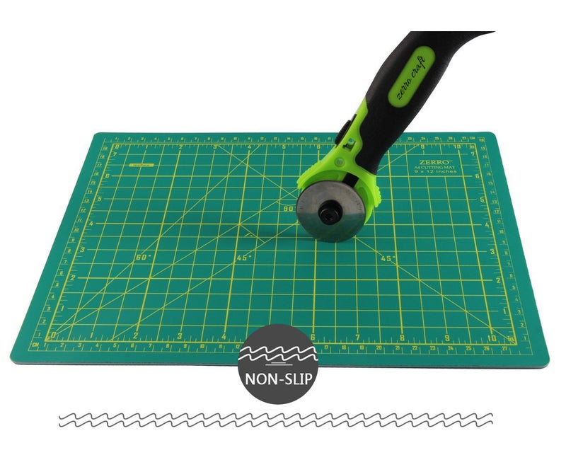 ZERRO Cutting Mat, Self Healing Rotary Cutting Mat 12" x 9" Professional Double-Sided Thick Non-Slip Mat for Quilting Sewing Crafts Art Projects (A4) - Image 2